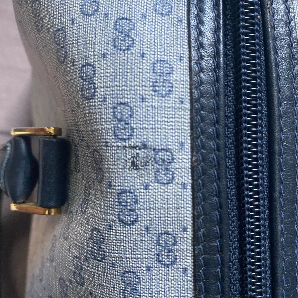Authentic 80’s Vintage GUCCI Micro GG Bag in Navy - Picture 5 of 16